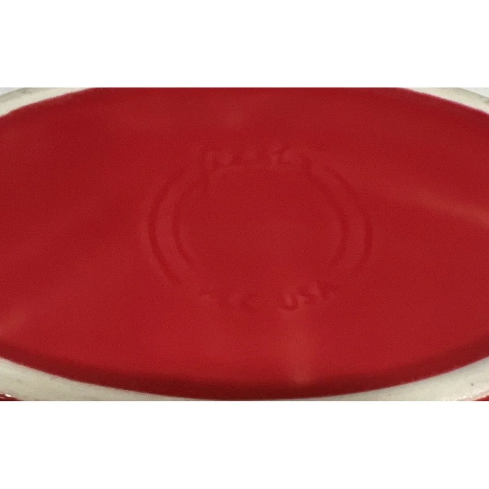 HLC Fiesta Ware Red Oval Au Gratin Baking Dish 9